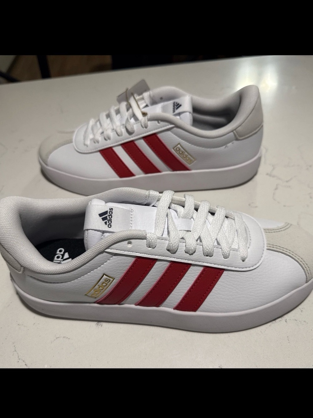 adidas VL Court 3.0 White Red Navy IF4464 US Men 7.5 / Women 8.5
